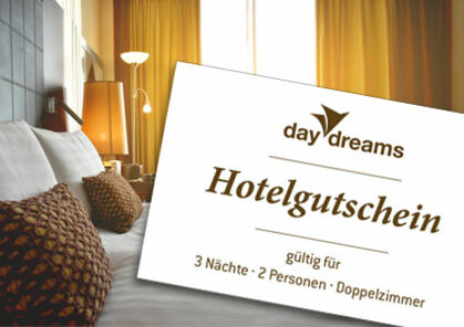 daydreams Hotelgutschein: 3 Übernachtungen für 2 Personen nur 49€