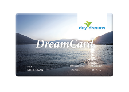 daydreams DreamCard: 1 Jahr Kurzurlaub so oft Sie möchten.